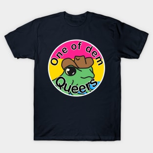 Pride Frog with a cowboy hat- Pansexual T-Shirt